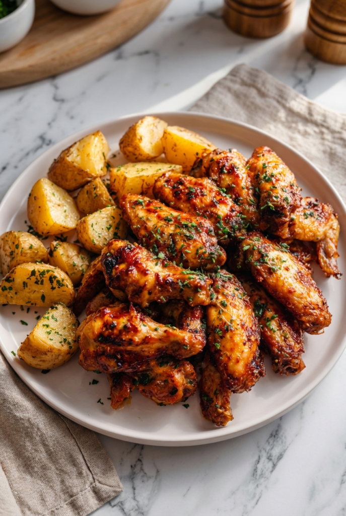 Smothered Garlic Chicken with Buttery Potatoes