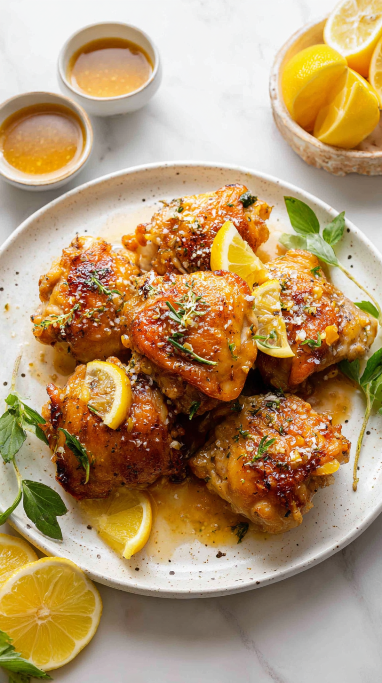 Garlic Lemon Chicken Thighs