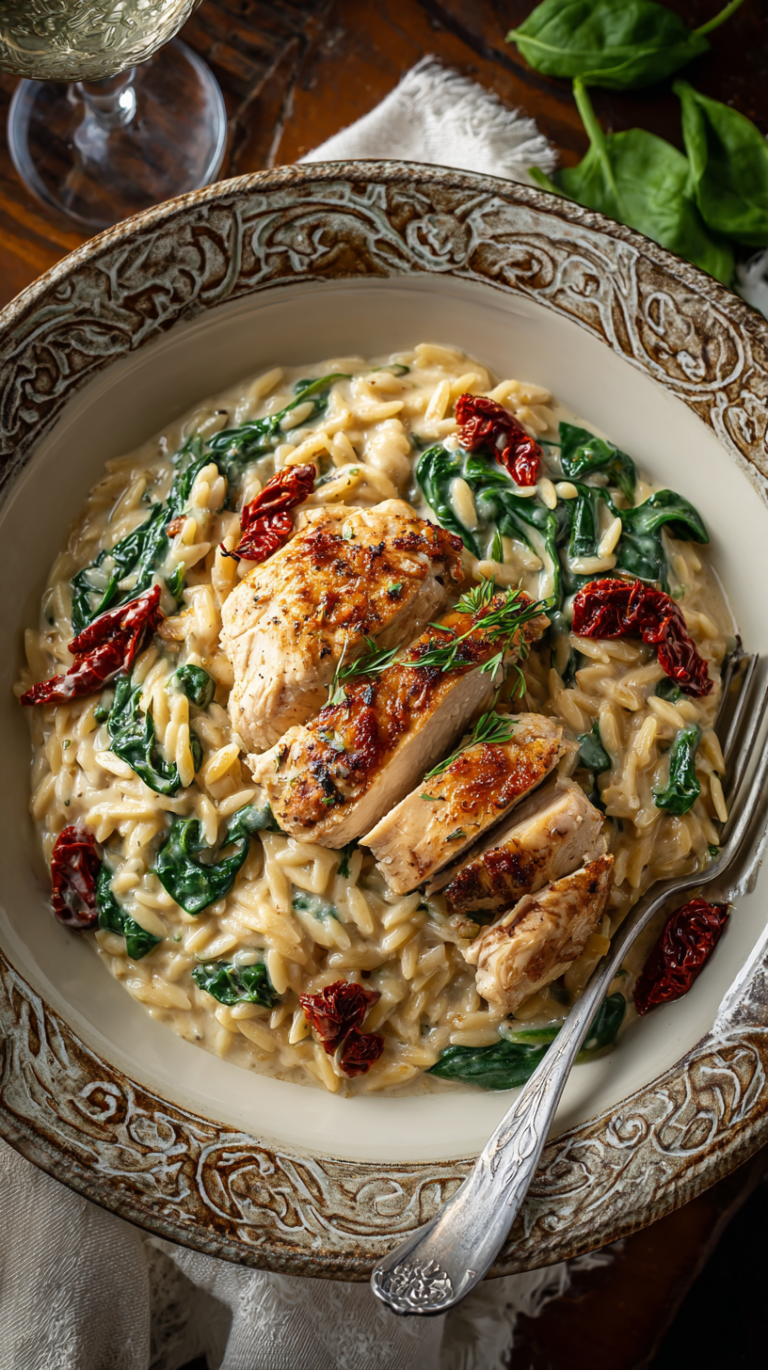 Best One-Pan Tuscan Chicken Orzo Skillet Recipe for Busy Nights