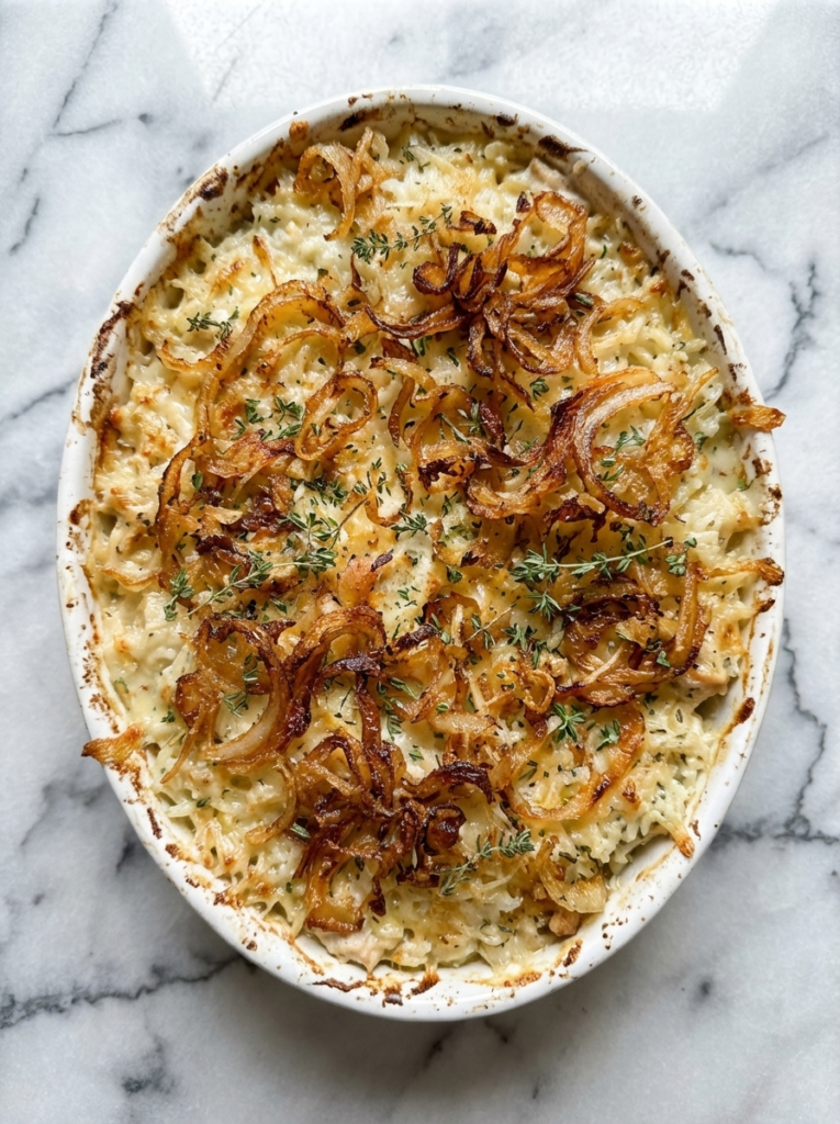 French Onion Chicken & Rice Casserole