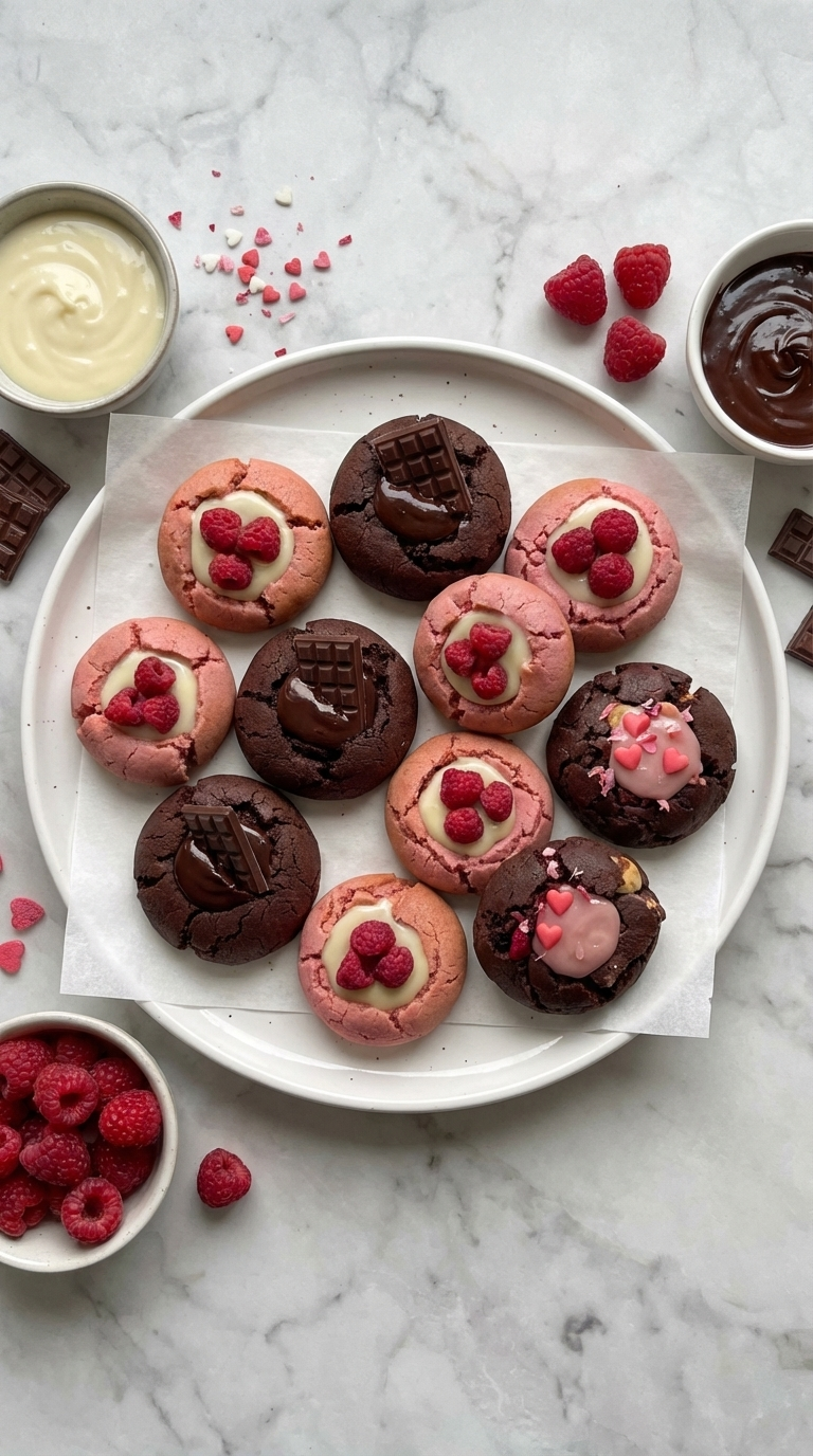 Valentine ganache cookies
