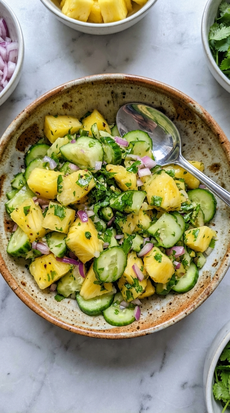 Juicy Pineapple Cucumber Salad Recipe: Refreshing and Simple